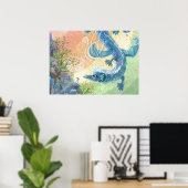 Regenboog Draak Kunst Poster (Thuiskantoor)