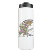 Regenboog Draak Stammen Tattoo Cadeau idee Thermosbeker (Voorkant)