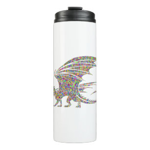 Regenboog Draak Stammen Tattoo Cadeau idee Thermosbeker