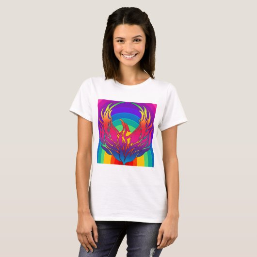 Regenboog Draak T-shirt (Voorkant volledig)
