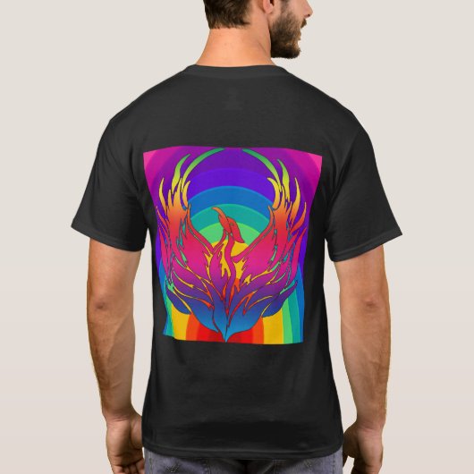 Regenboog Draak T-shirt (Achterkant)