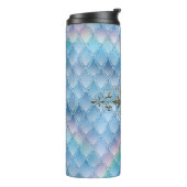 Regenboog Draken Schubben Edelsteen Monogram Thermosbeker (Gedraaid links)