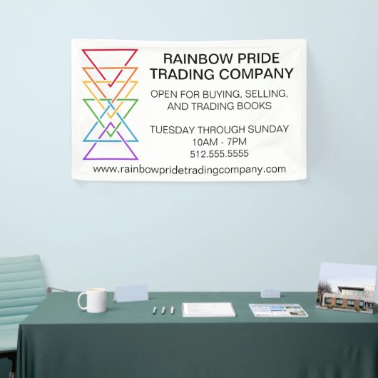Regenboog Driehoek Bedrijf Gay Pride Evenement Spandoek (Beurs)