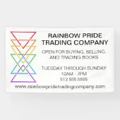 Regenboog Driehoek Bedrijf Gay Pride Evenement Spandoek (Horizontaal)