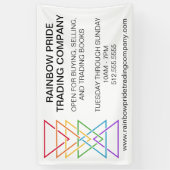 Regenboog Driehoek Bedrijf Gay Pride Evenement Spandoek (Verticaal)