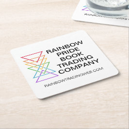 Regenboog Driehoek Bedrijf Gay Pride Logo Kartonnen Onderzetters