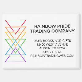 Regenboog Driehoek Bedrijf Gay Pride Logo Magneet