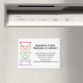 Regenboog Driehoek Bedrijf Gay Pride Logo Magneet (Insitu (Vaatwasser))