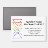 Regenboog Driehoek Bedrijf Gay Pride Logo Magneet (Voorkant / Achterkant)