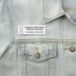 Regenboog Driehoek Bedrijf Gay Pride Winkel Naamplaatje