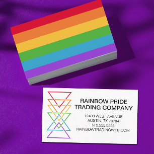 Regenboog Driehoek Bedrijfslogo Pride Evenement Visitekaartje
