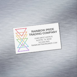 Regenboog Driehoek Logo LGBTQ Zakelijk Pride Magnetisch Visitekaartje