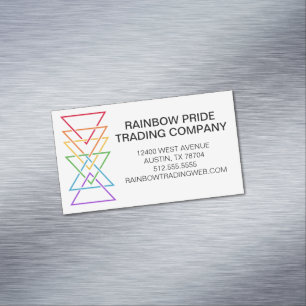 Regenboog Driehoek Logo LGBTQ Zakelijk Pride Magnetisch Visitekaartje