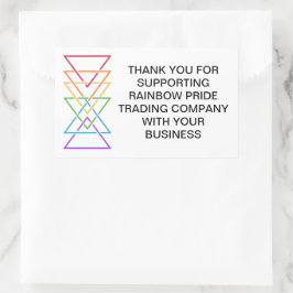 Regenboog Driehoek Logo LGBTQ Zakelijke Marketing Rechthoekige Sticker