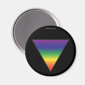 Regenboog driehoek magneet - zwarte achtergrond (Voorkant / Achterkant)