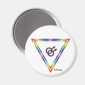 Regenboog Driehoek Man/Man Magneet (Voorkant / Achterkant)
