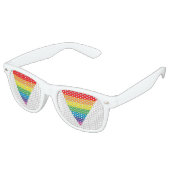 regenboog driehoek retro zonnebril (Gekanteld)