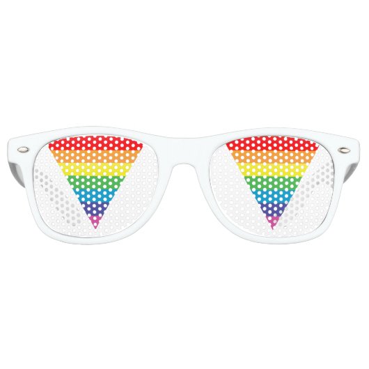 regenboog driehoek retro zonnebril (Voorkant)