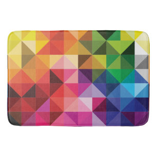 Regenboog Driehoeken Geometrisch Modern Badmat