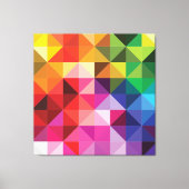 Regenboog Driehoeken Geometrisch Modern Canvas Afdruk (Voorkant)