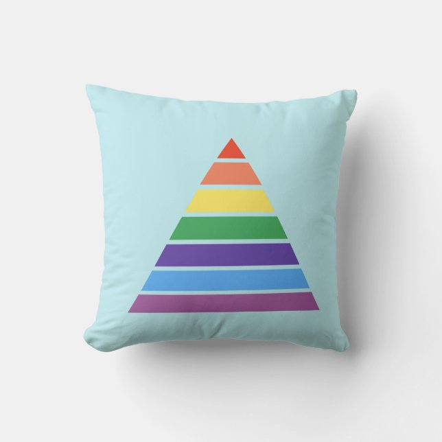 Regenboog Driehoekige Sierkussen" Kussen (Voorkant)