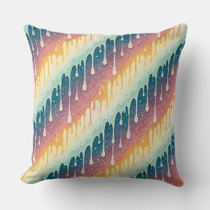Regenboog Drip Abstract Kleurrijke Vloeibare Kunst Kussen