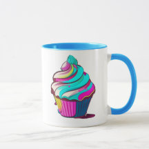 Regenboog Drip Cupcake