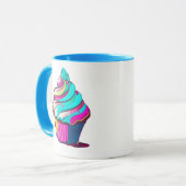 Regenboog Drip Cupcake Mok (Voorkant links)