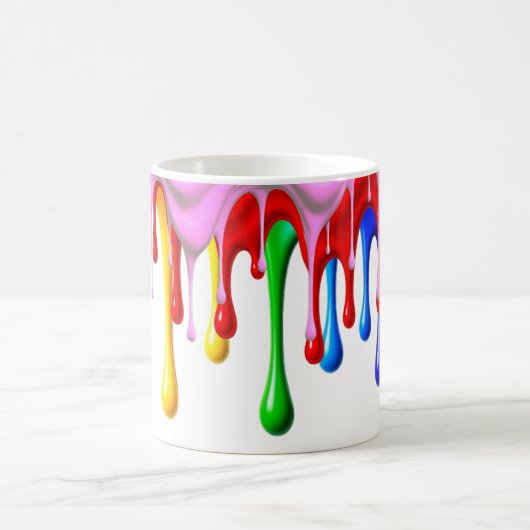 Regenboog Drip Splash Koffiemok (Center)