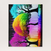 Regenboog Dromerig Kleurrijk Bos Legpuzzel (Verticaal)