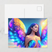 Regenboog Droom Engel Herinnering EIGEN KUNSTWERK Briefkaart (Voorkant / Achterkant)