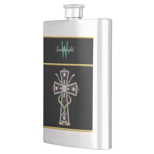 Regenboog Edelsteen Cross Broche Flacon (Links)