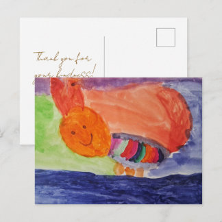Regenboog Eekhoorn — Cute Kids Kunst Bedankt Briefkaart