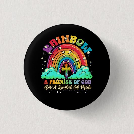 Regenboog een belofte van God niet een symbool van Ronde Button 3,2 Cm (Voorkant)