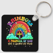 Regenboog een belofte van God niet een symbool van Sleutelhanger (Achterkant)