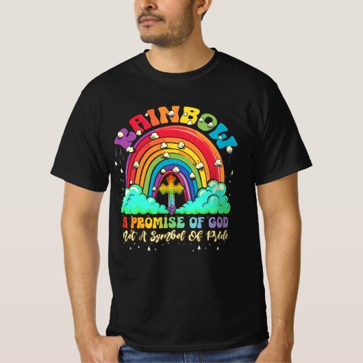 Regenboog een belofte van God niet een symbool van T-shirt (Voorkant)