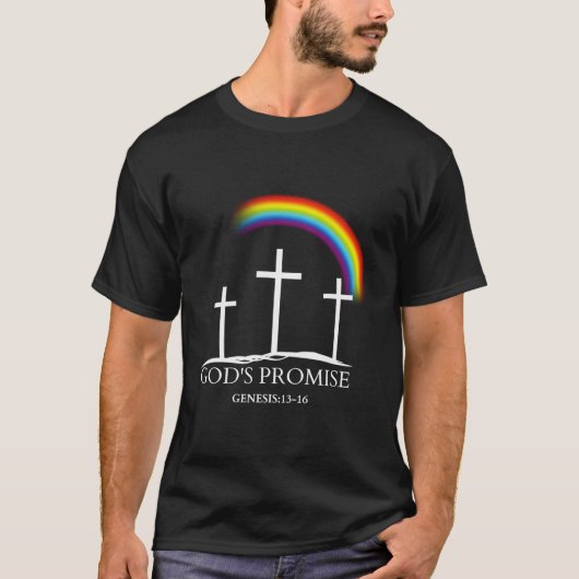 Regenboog een belofte van God niet een symbool van T-shirt (Voorkant)