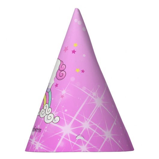 Regenboog Eenhoorn 1e Verjaardag Feesthoedjes (Rechts)