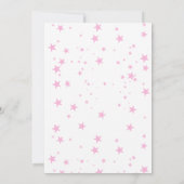 Regenboog Eenhoorn 1e Verjaardagsfeestje Roze Kaart (Achterkant)