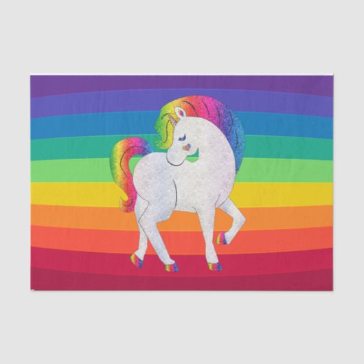 Regenboog Eenhoorn Decoupage Tissuepapier (Voorkant)