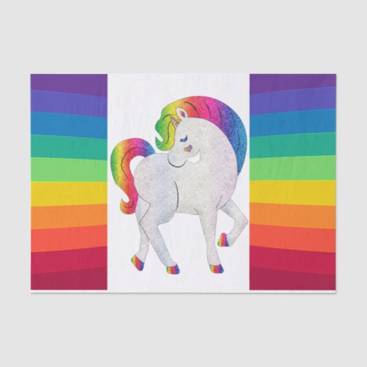 Regenboog Eenhoorn Decoupage Tissuepapier (Voorkant)