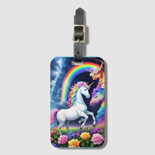 Regenboog Eenhoorn Een Bagagelabel