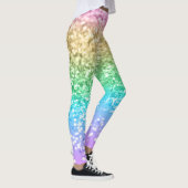 Regenboog Eenhoorn Glitter 2 (Faux Glitter) #paste Leggings (Rechts)