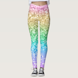 Regenboog Eenhoorn Glitter 2 (Faux Glitter) #paste Leggings