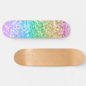 Regenboog Eenhoorn Glitter 2 (Faux Glitter) #paste Persoonlijk Skateboard (Horizontaal)