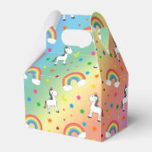 Regenboog eenhoorn harten sterren patroon bedankdoosjes (Voorkant Zijde)
