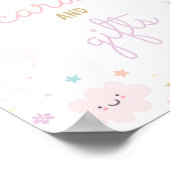 Regenboog eenhoorn Kaarten en geschenken Verjaarda Poster (Hoek)