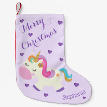 Regenboog Eenhoorn Kerst Glitter Paars