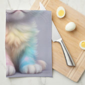 Regenboog Eenhoorn Kitten Theedoek (Quarter Fold)