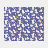 Regenboog Eenhoorn Kitty Fleece Deken (Voorkant (Horizontaal))